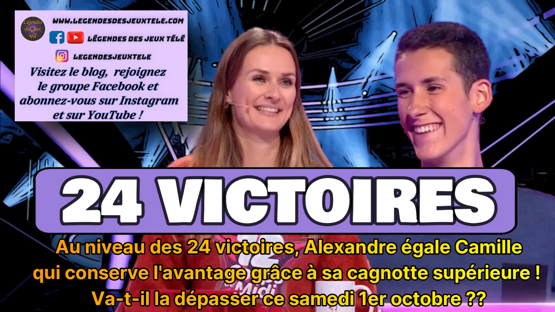 24ème victoire pour Alexandre dans « tout le monde veut prendre sa place » et une égalité avec une jeune infirmière !