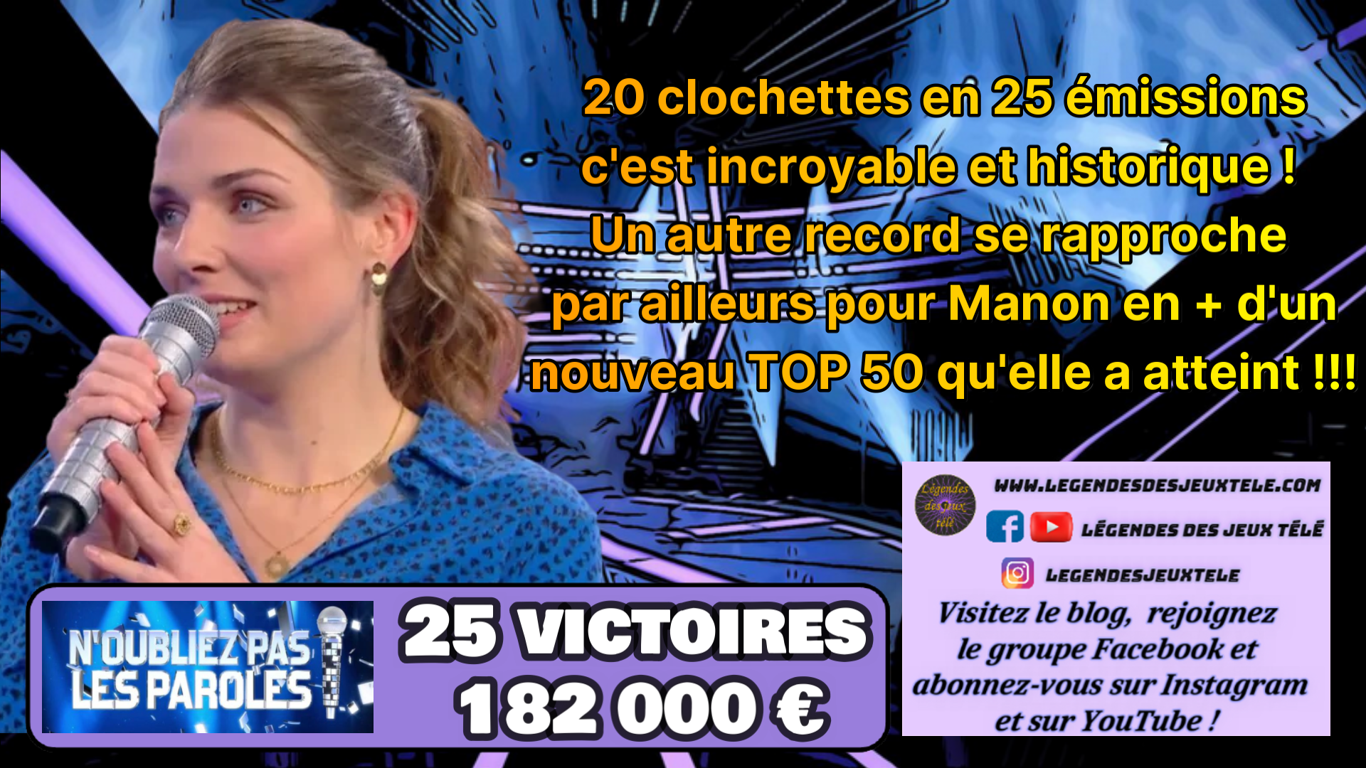 Un nouveau classement est atteint mais aussi un record historique avec un autre à l’approche pour Manon !