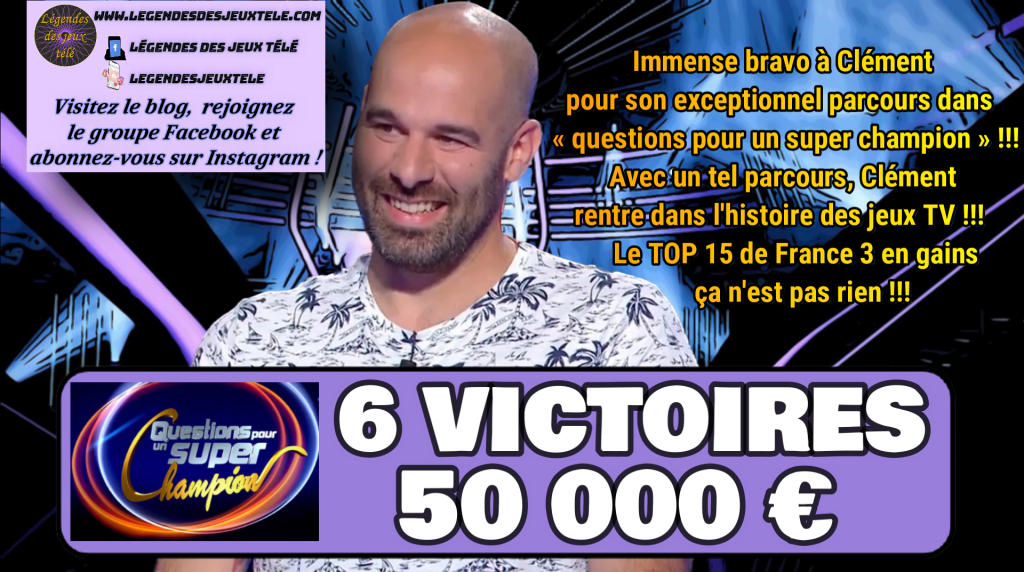 Clément, questions pour un super champion, france 3